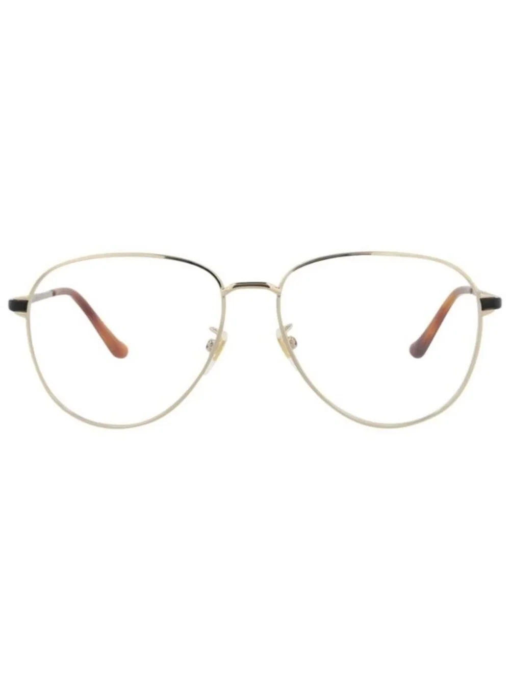 New Gucci Mens Aviator Gold Black Transparent Fashion Designer Eyeglasses